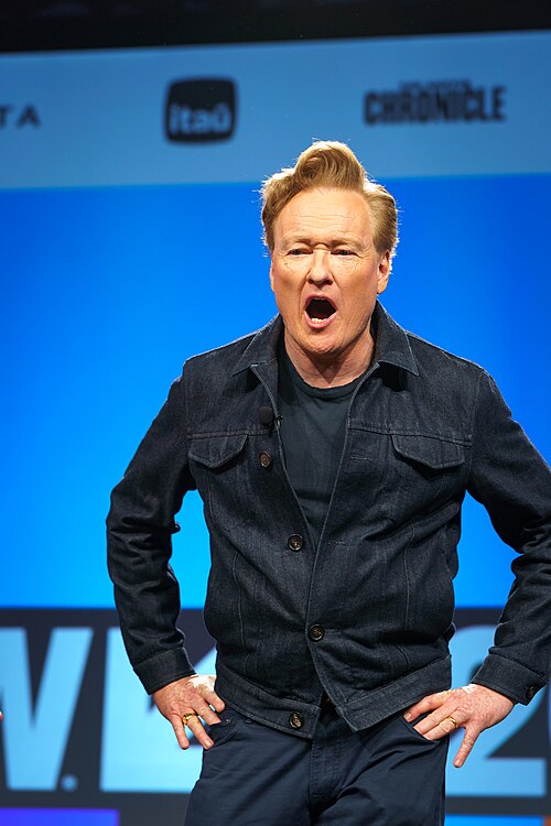 Conan O'Brien speaking at South by Southwest 2024