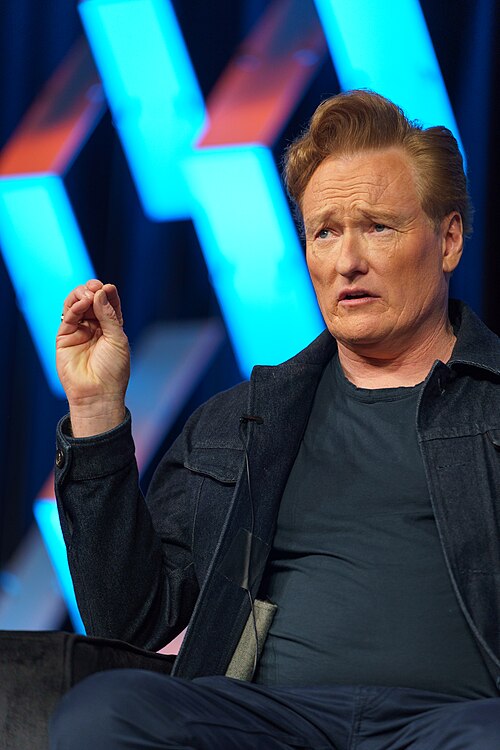Conan O'Brien speaking at South by Southwest 2024