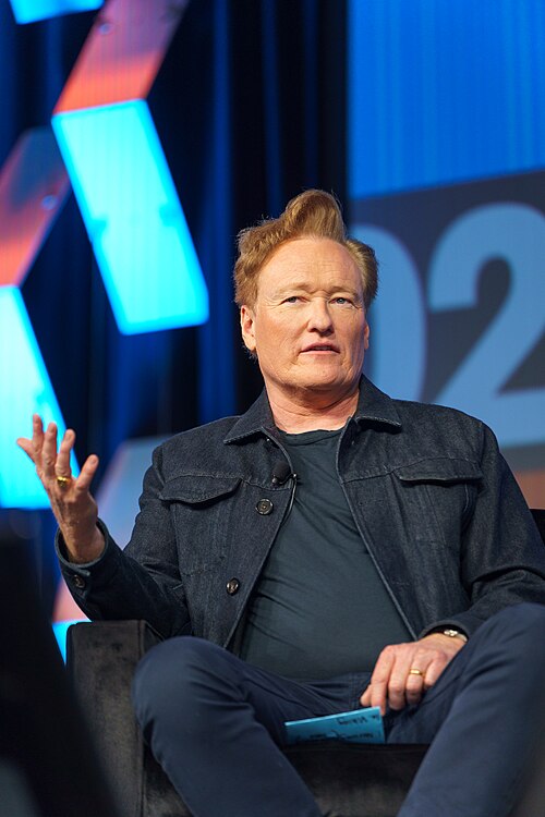 Conan O'Brien speaking at South by Southwest 2024