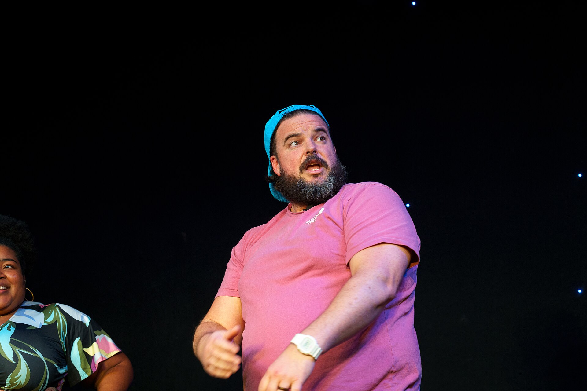 Jon Gabrus performs in Upright Citizens Brigade's ASSSSCAT at SXSW 2024