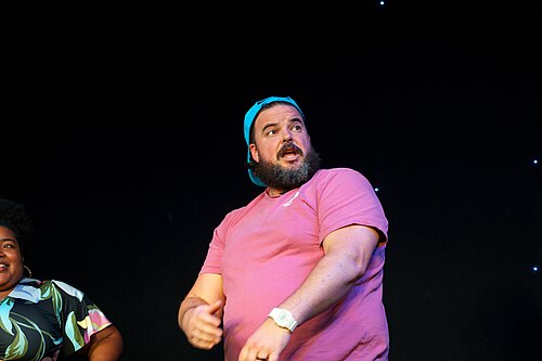 Jon Gabrus performs in Upright Citizens Brigade's ASSSSCAT at SXSW 2024