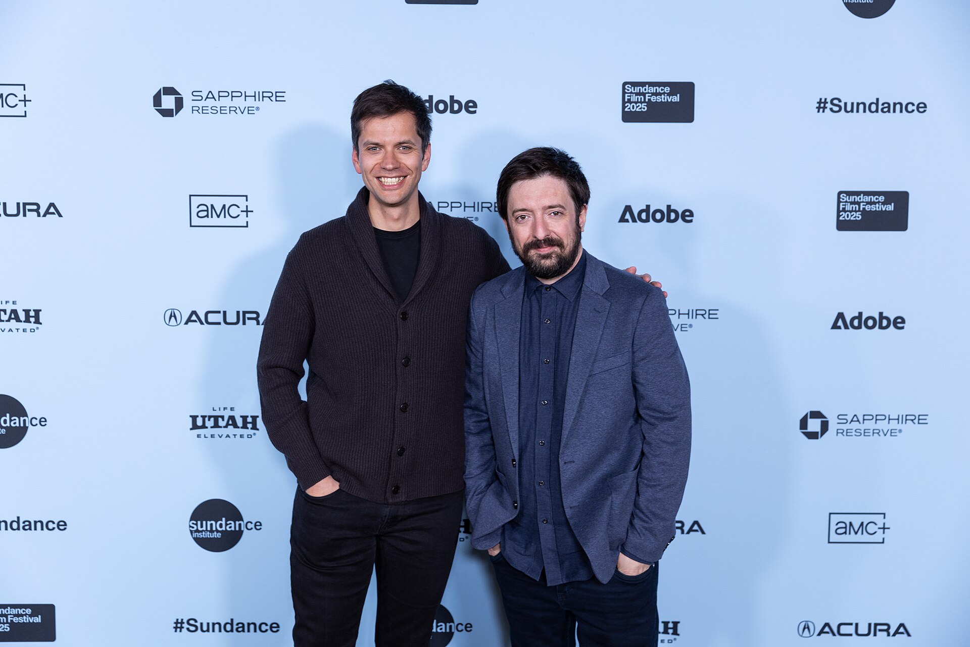 Naum Dokseveski and Georgi M. Unkovski at the 2025 Sundance Film Festival for the premiere of “DJ Ahmet”