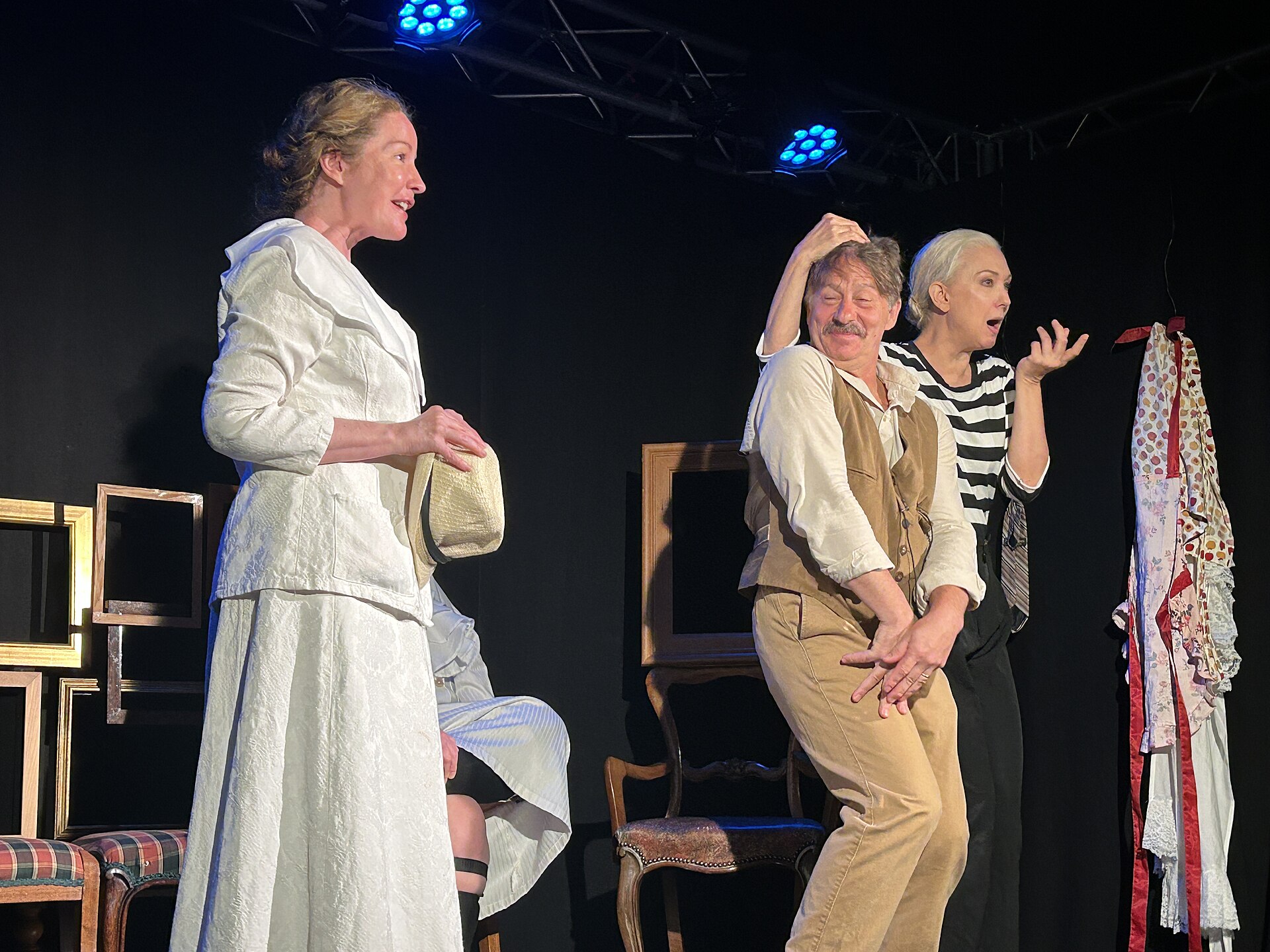 Barsha, Grant Neale, Alyssa Simon and Jenny Lee Mitchell in "The Marriage of Alice B Toklas by Gertrude Stein"