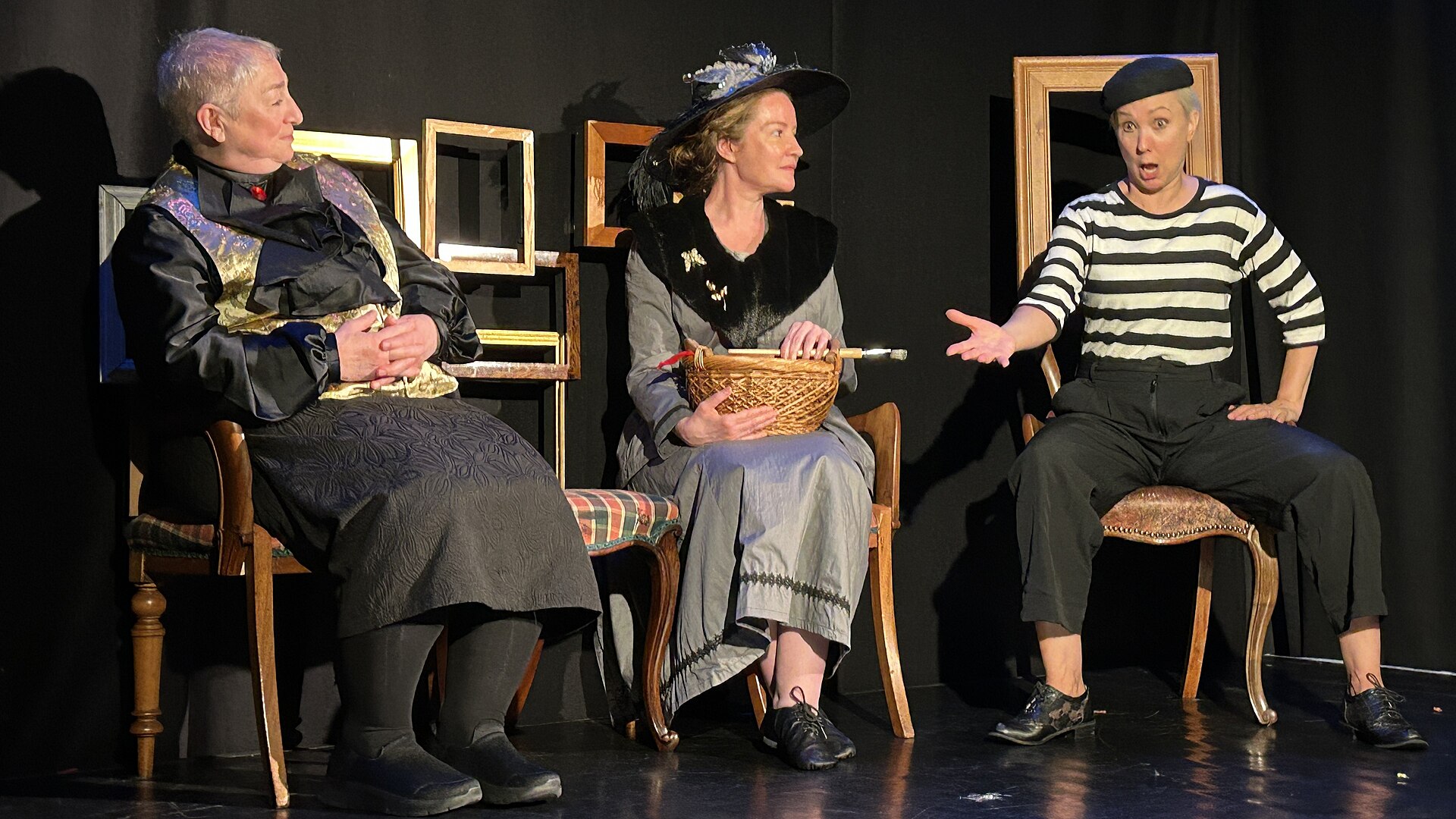 Barsha, Alyssa Simon and Jenny Lee Mitchell in "The Marriage of Alice B Toklas by Gertrude Stein"