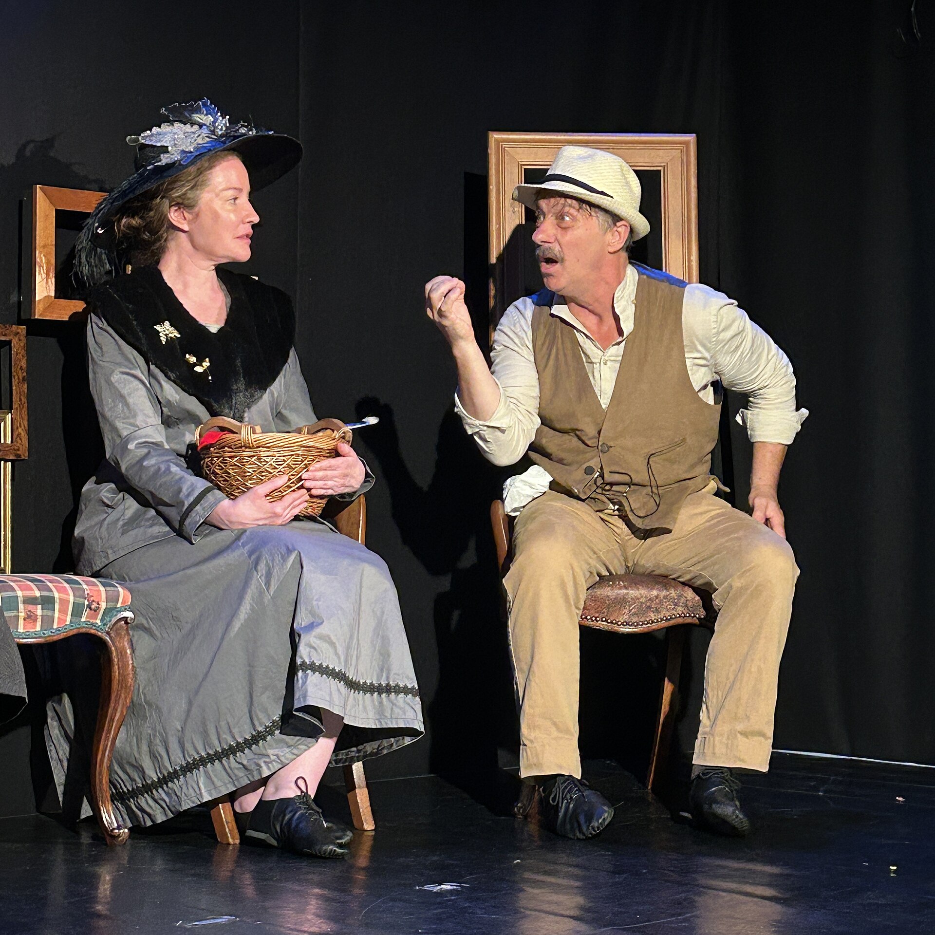 Grant Neale and Jenny Lee Mitchell in "The Marriage of Alice B Toklas by Gertrude Stein"