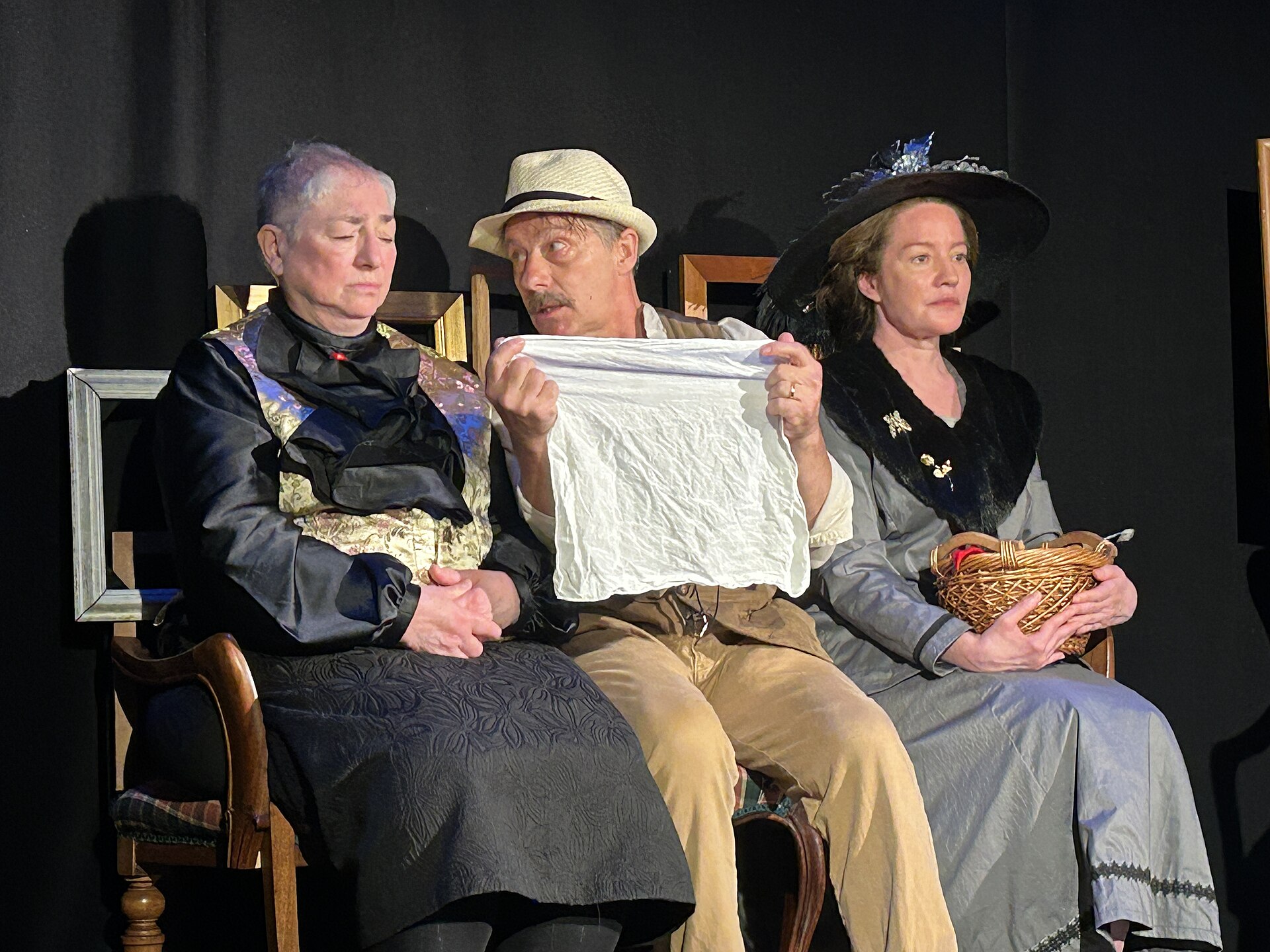 Barsha, Grant Neale and Jenny Lee Mitchell in "The Marriage of Alice B Toklas by Gertrude Stein"