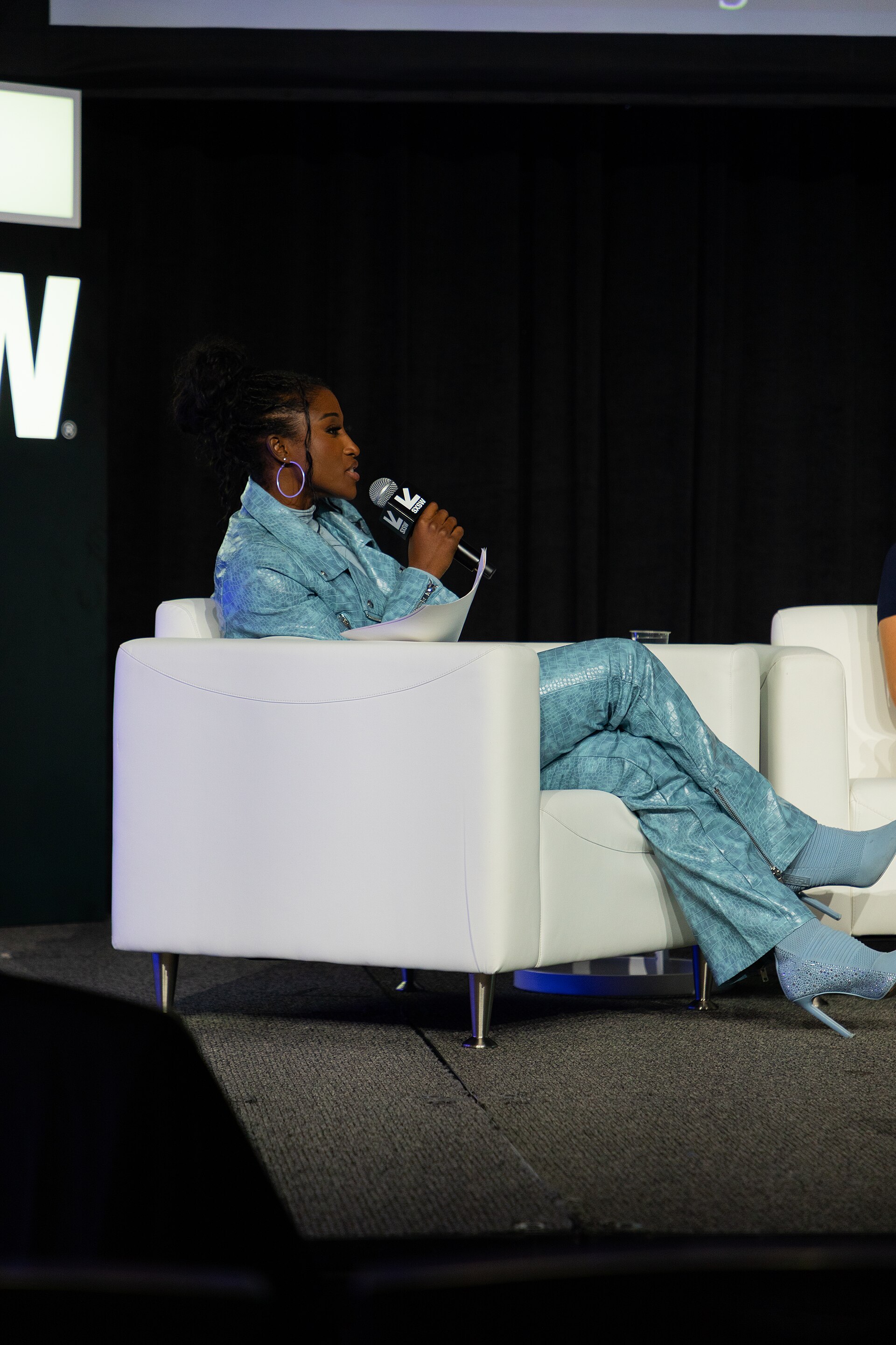 A.J. Andrews, All-American LSU softball player, at the 2025 South by Southwest festival.