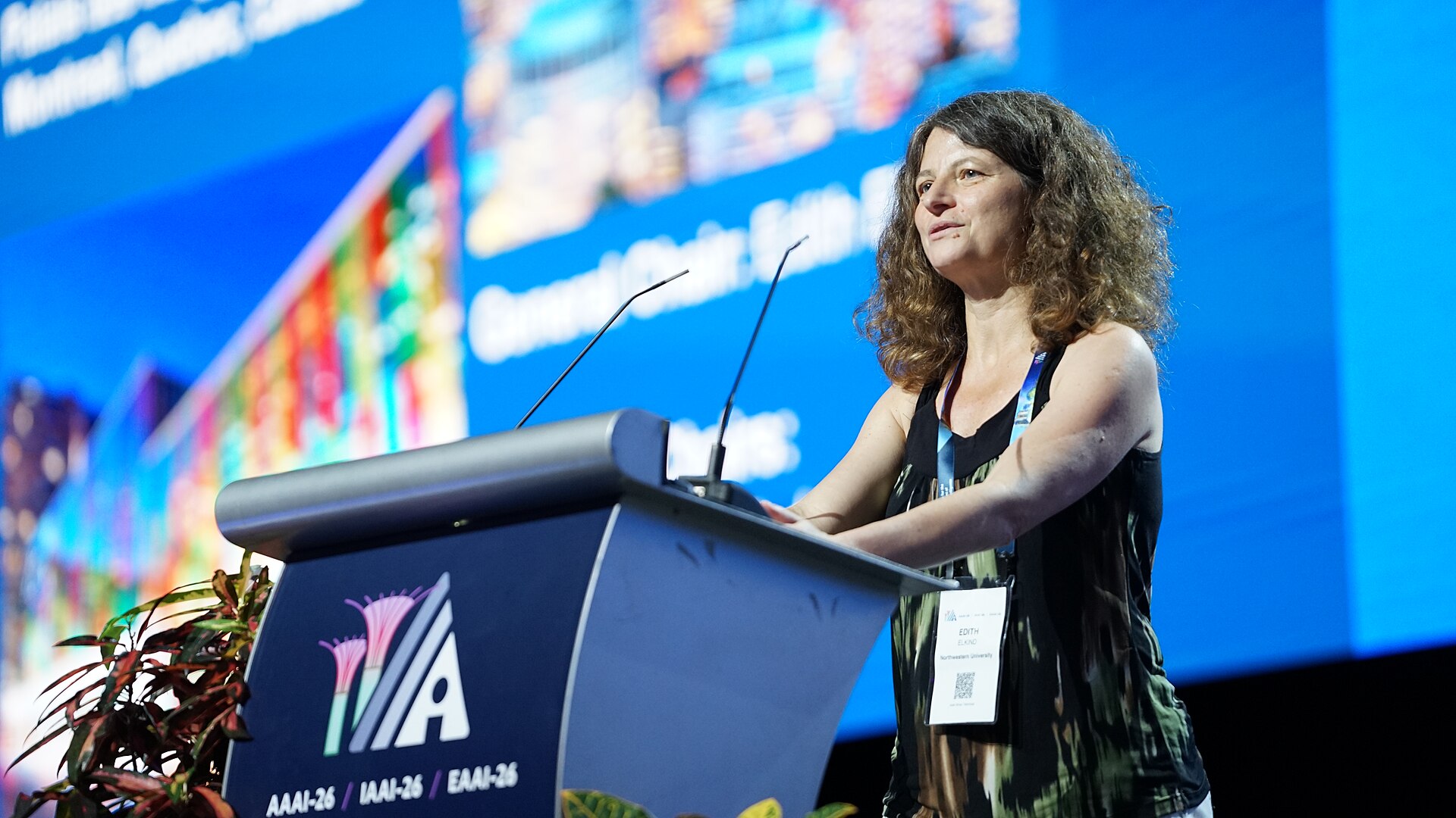Edith Elkind at AAAI 2026 in Singapore