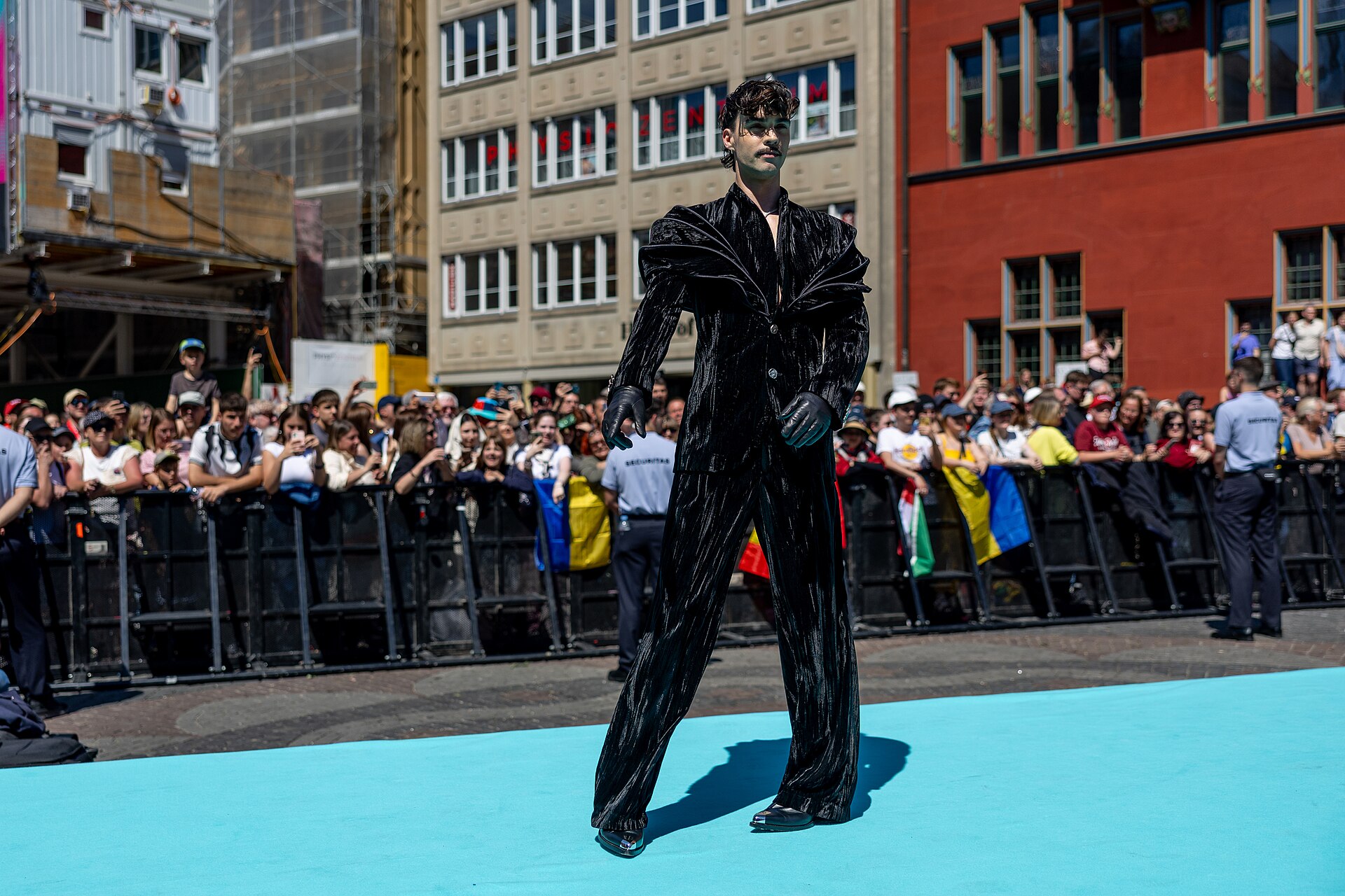 ADONXS, representing Czechia, on the Turquoise Carpet at Eurovision 2025 in Basel, Switzerland.