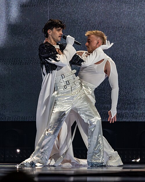 ADONXS, representing Czechia, performing at Eurovision 2025 in Basel, Switzerland.