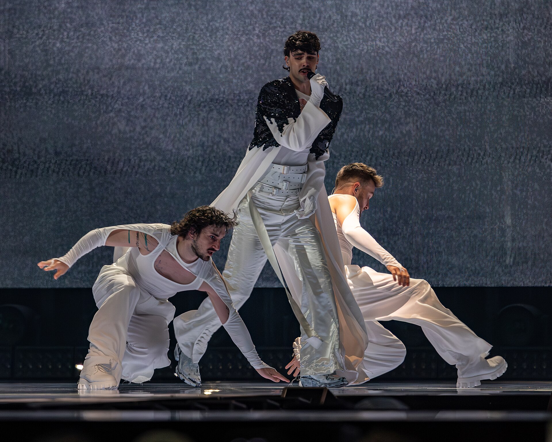 ADONXS, representing Czechia, performing at Eurovision 2025 in Basel, Switzerland.