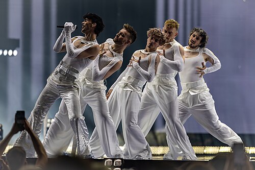 ADONXS, representing Czechia, performing at Eurovision 2025 in Basel, Switzerland.