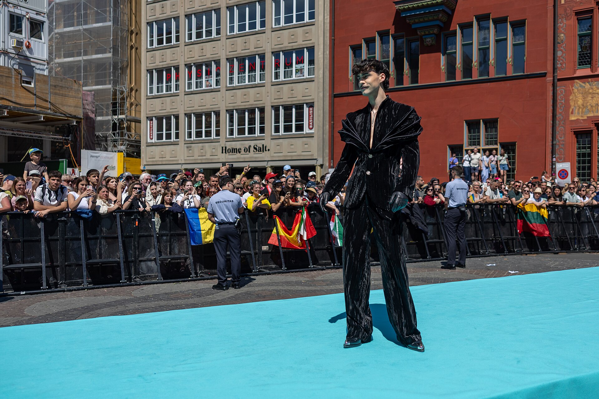 ADONXS, representing Czechia, on the Turquoise Carpet at Eurovision 2025 in Basel, Switzerland.