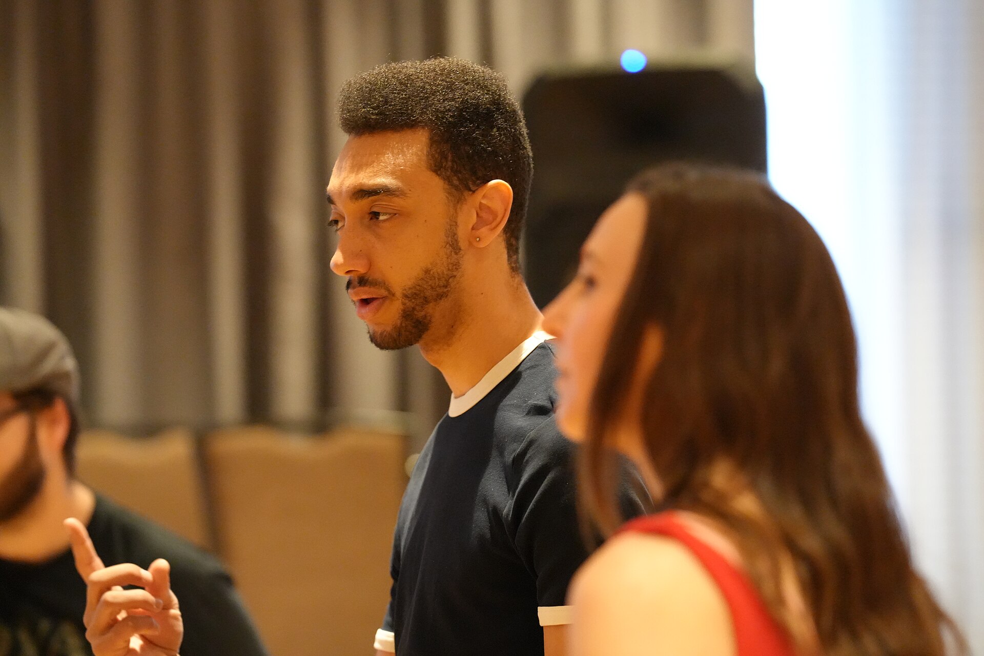 AJ Howard & Laura Glaess, dancers & instructors, at California Dance Festival 2025 in Sacramento, California at a class called Lindy Hop.