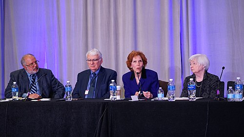 Anil Kashyap, Athanasios Orphanides, Loretta Mester, Janet Yellen at the ASSA (AEA) Annual Meeting 2026 in Philadelphia, PA for "Future of the Fed"