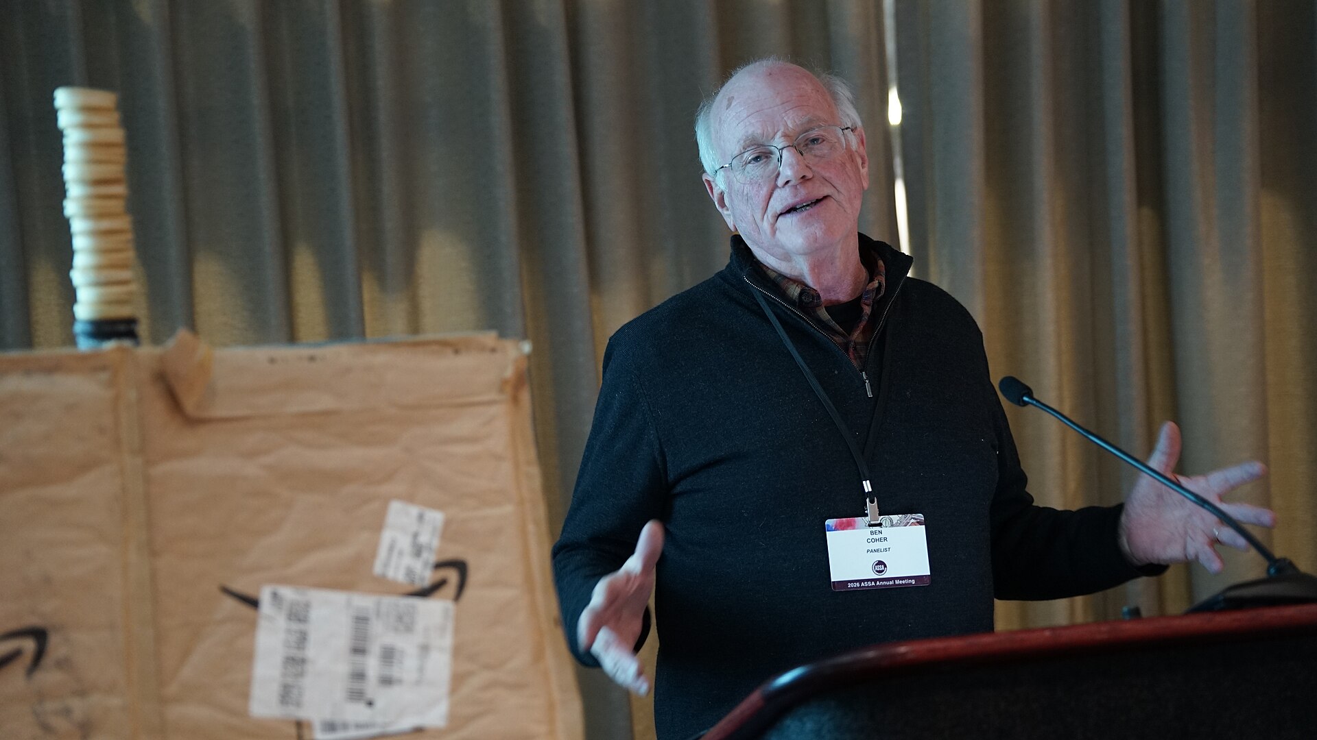 Ben Cohen at the ASSA (AEA) Annual Meeting 2026 in Philadelphia, PA in "Economics of War vs Economics of Cooperation"