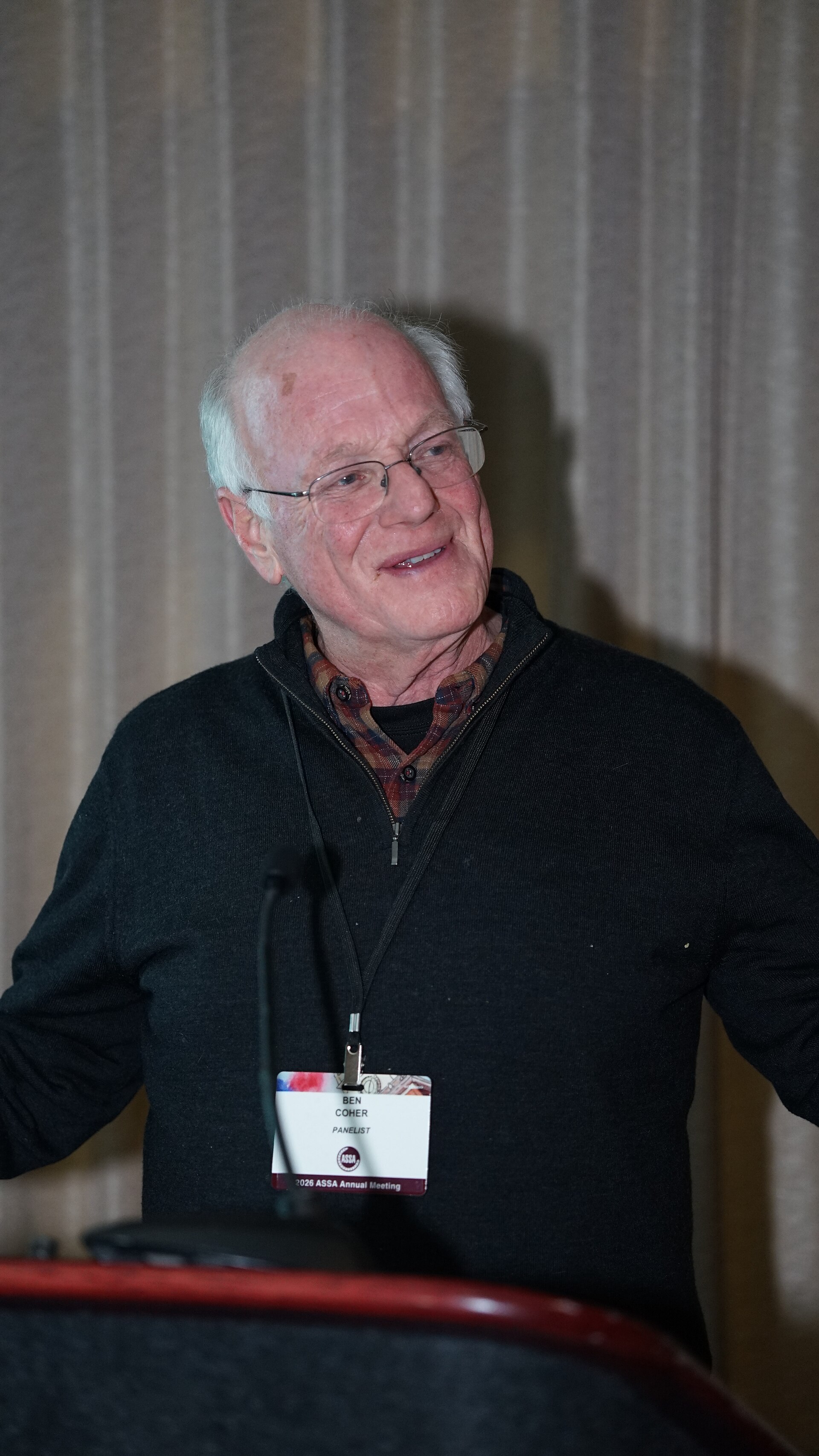 Ben Cohen at the ASSA (AEA) Annual Meeting 2026 in Philadelphia, PA in "Economics of War vs Economics of Cooperation"