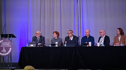David Wessel, Loretta Mester, Seth Carpenter, Jed Kolko, William Beach, Karen Dynan at the ASSA (AEA) Annual Meeting 2026 in Philadelphia for "The State of Government Economic Statistics"