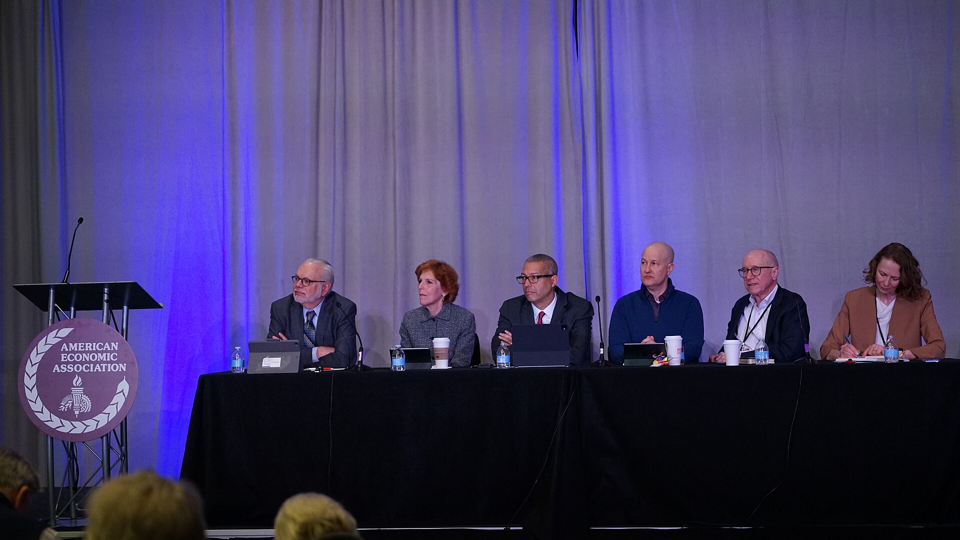 David Wessel, Loretta Mester, Seth Carpenter, Jed Kolko, William Beach, Karen Dynan at the ASSA (AEA) Annual Meeting 2026 in Philadelphia for "The State of Government Economic Statistics"