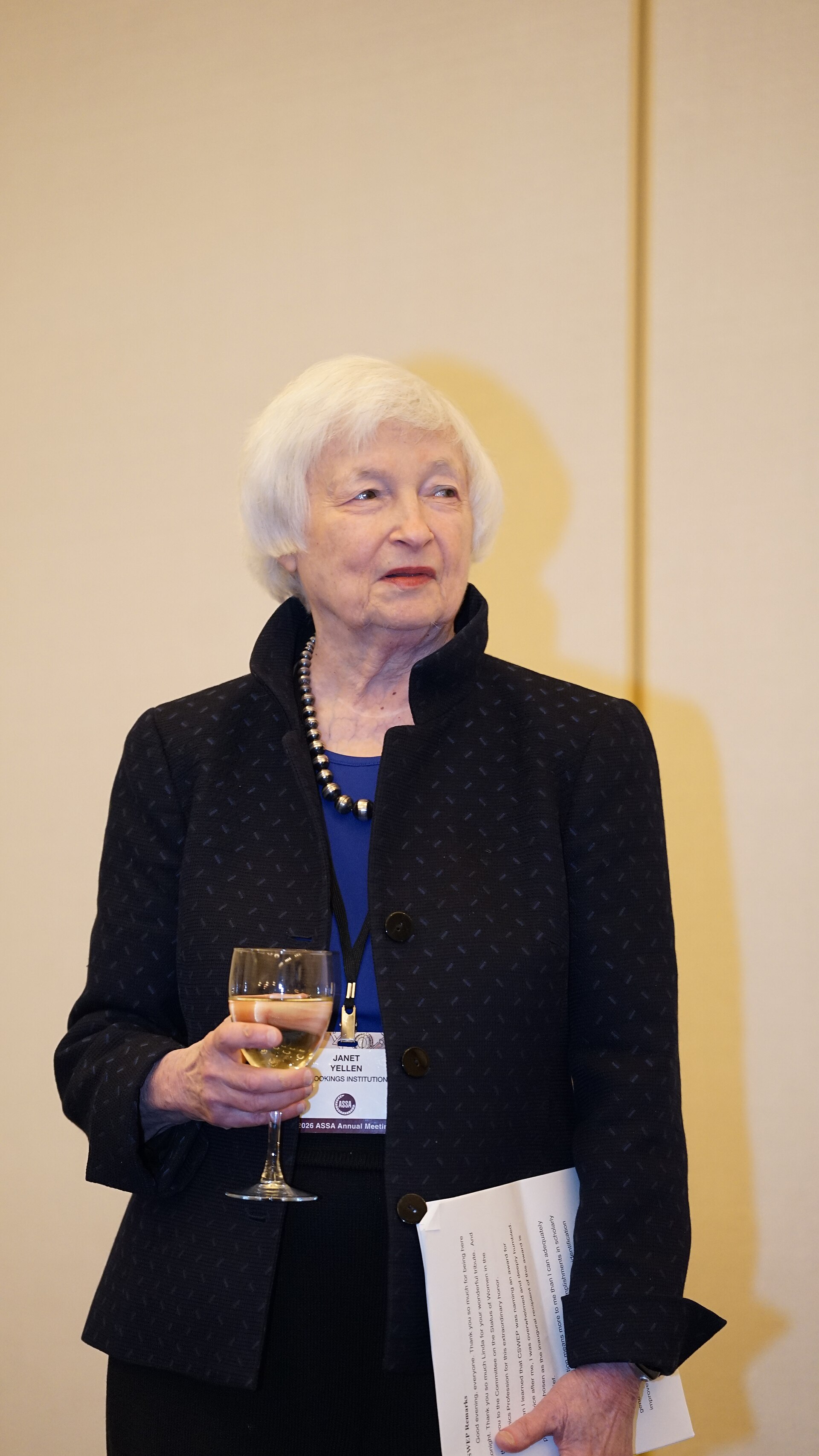 Janet Yellen at the ASSA Annual Meeting (AEA) 2026 in Philadelphia, PA