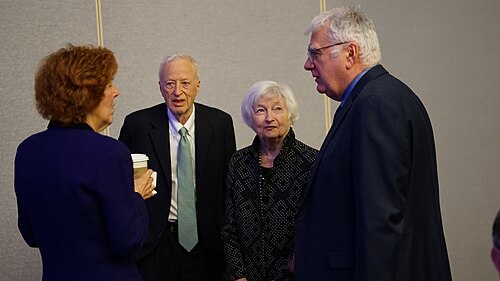 Janet Yellen with George Akerlof, Loretta Mester at the ASSA Annual Meeting (AEA) 2026 in Philadelphia, PA