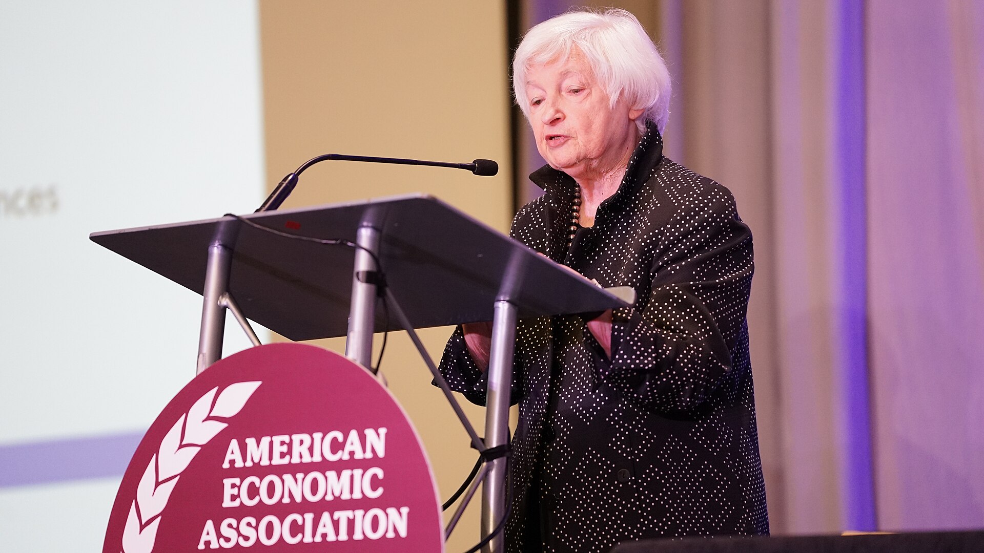 Janet Yellen speaking at Future of the Fed event at the ASSA Annual Meeting (AEA) 2026 in Philadelphia, PA