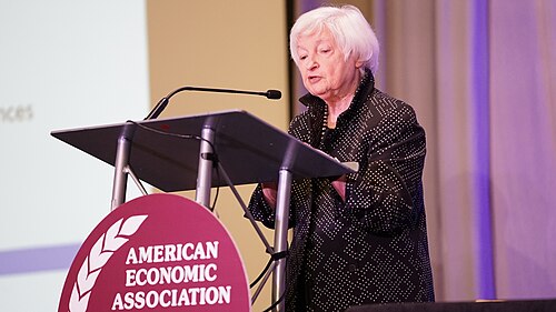 Janet Yellen speaking at Future of the Fed event at the ASSA Annual Meeting (AEA) 2026 in Philadelphia, PA