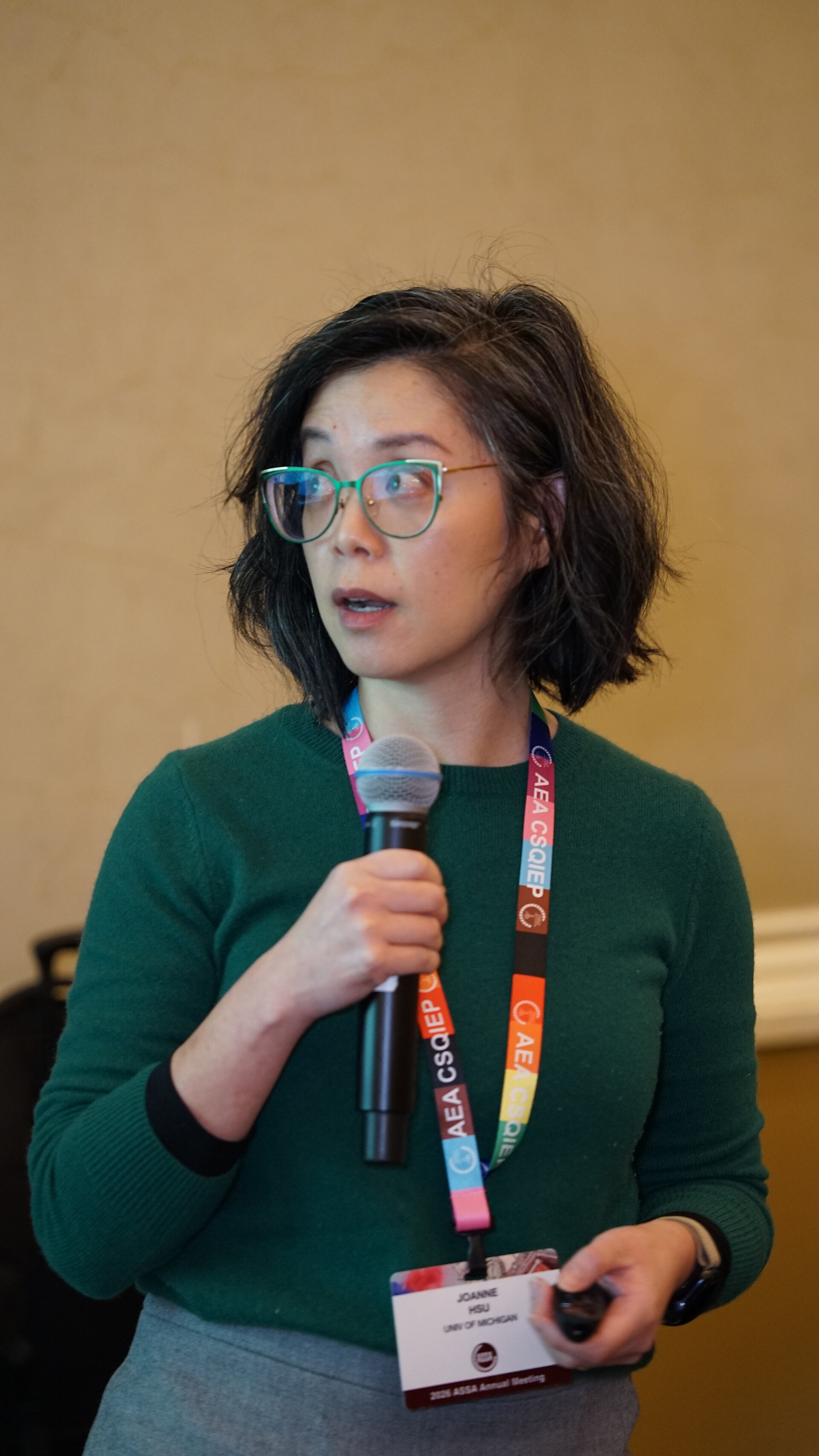 Joanne Hsu at the ASSA (AEA) Annual Meeting 2026 in Philadelphia, PA for [What Drives Consumer Expectations about the Economy?]
