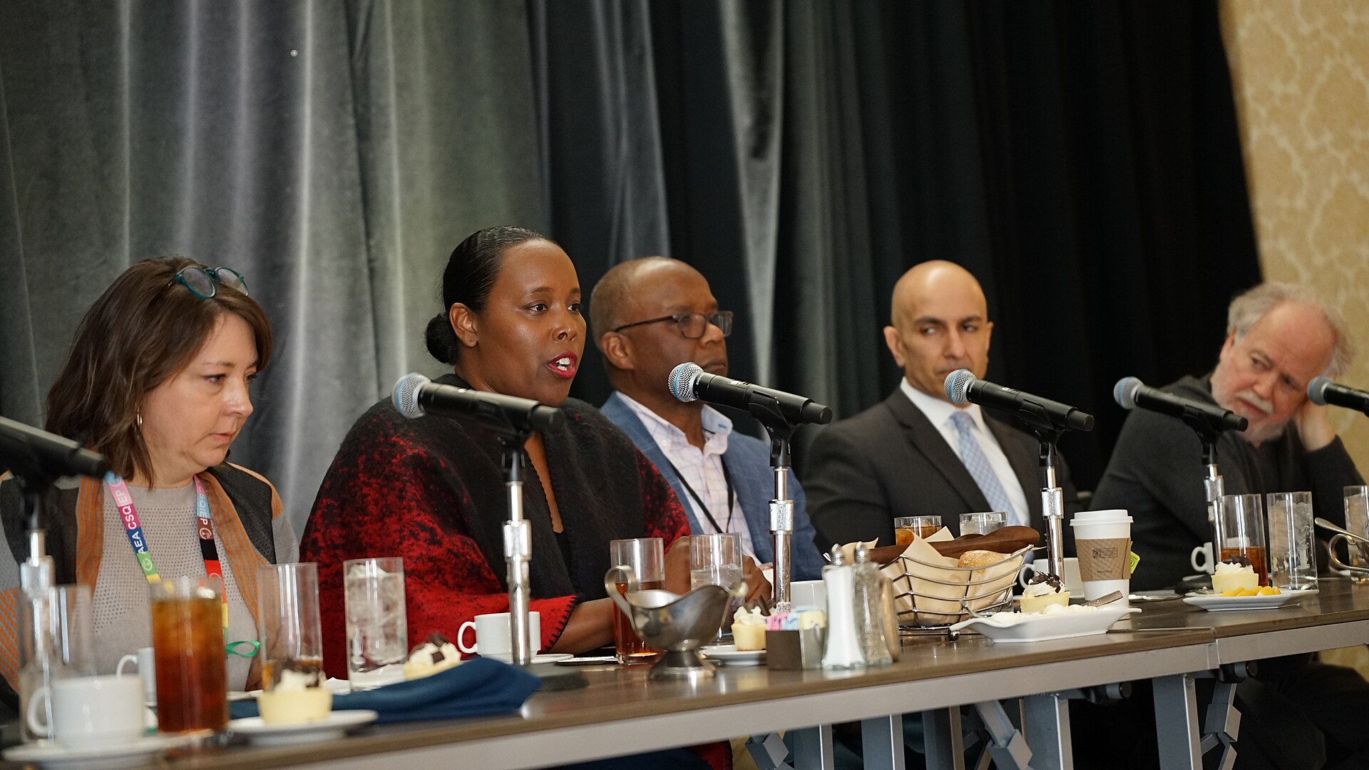 Kasey Buckles, Robynn Cox, William Rodgers, Neel Kashkari, Lawrence Mishel at ASSA (AEA) 2026 for "Lessons from Bill Spriggs’ Contributions to Economics and Economic Policy"