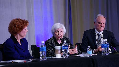 Loretta Mester, Janet Yellen, David Romer at the ASSA Annual Meeting (AEA) 2026 in Philadelphia, PA
