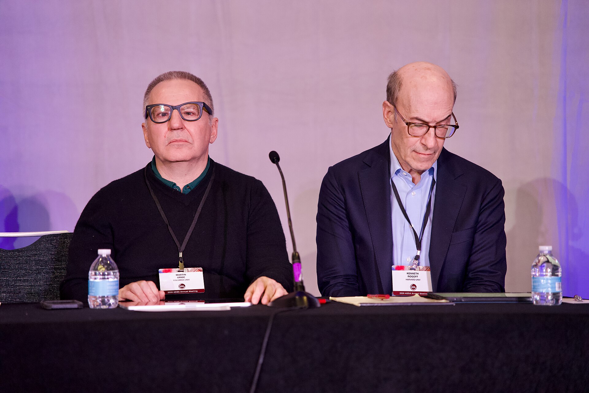 Martin Uribe, Kenneth Rogoff at the ASSA (AEA) Annual Meeting 2026 in Philadelphia, PA for "The Dollar After the Tariff War"