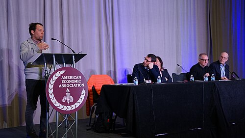 Oleg Itskhoki at the ASSA (AEA) Annual Meeting 2026 in Philadelphia, PA for "The Dollar After the Tariff War"