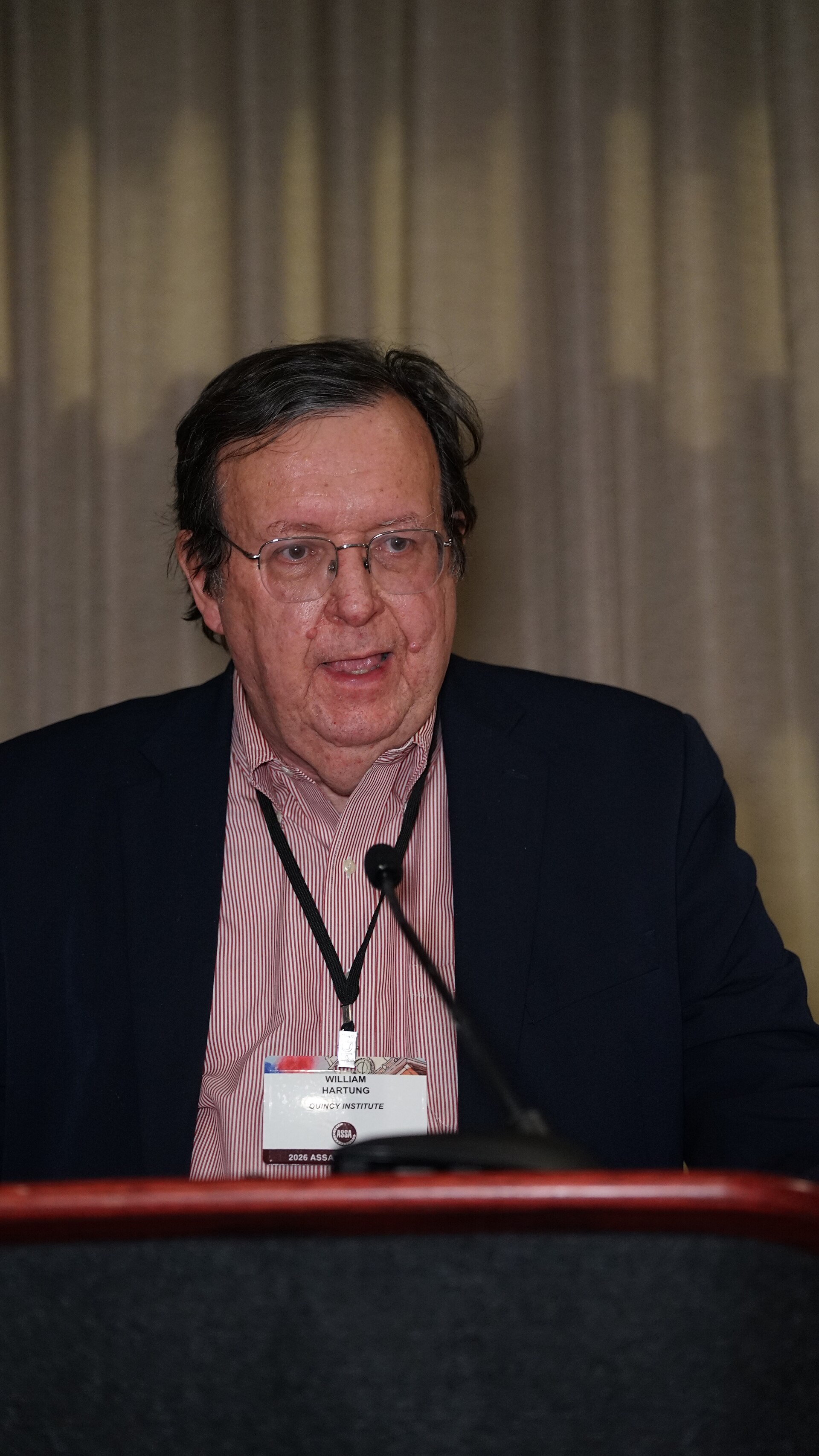 William D. Hartung at the ASSA (AEA) Annual Meeting 2026 in Philadelphia, PA in "Economics of War vs Economics of Cooperation"