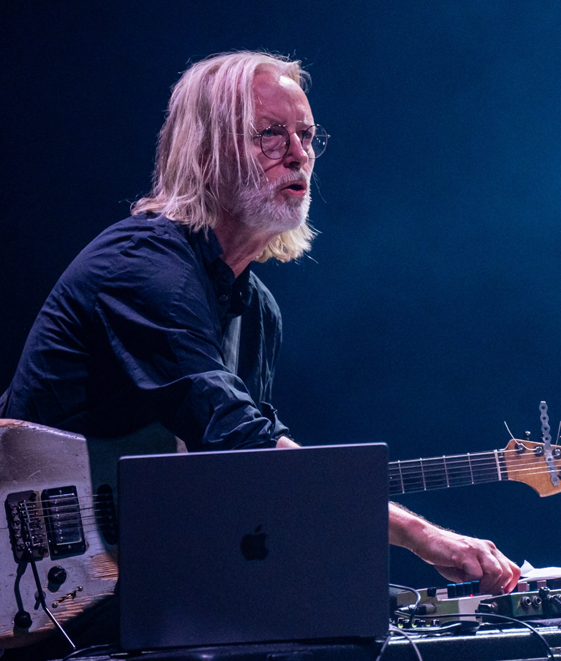 Eivind Aarset on stage in 2024