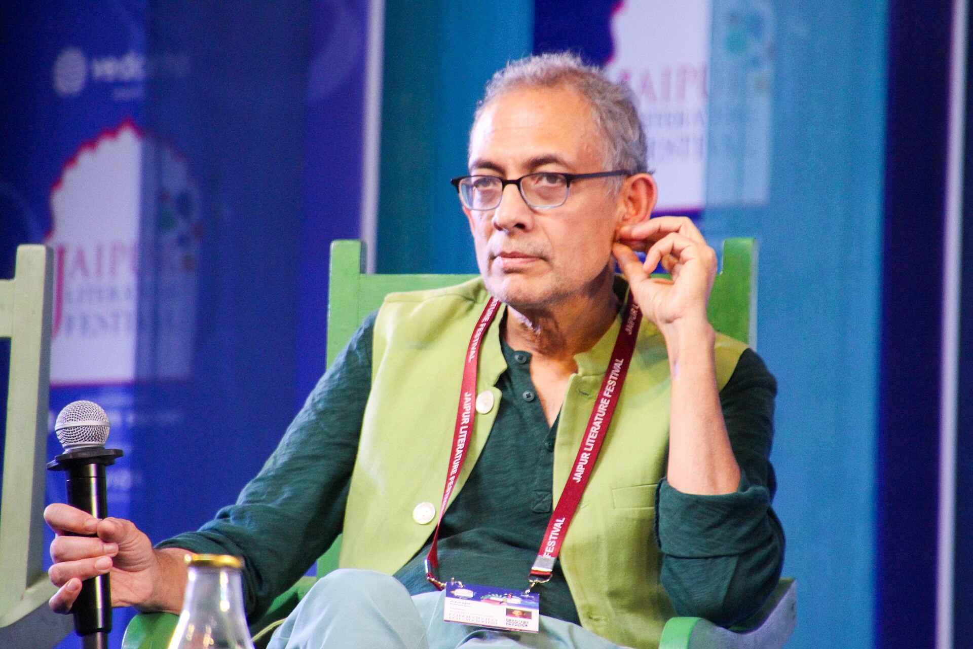 Abhijit Banerjee, economist, at the 2025 Jaipur Literature Festival in Jaipur, India.