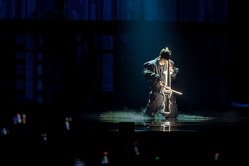 Abor & Tynna, representing Germany, performing at Eurovision 2025 in Basel, Switzerland.