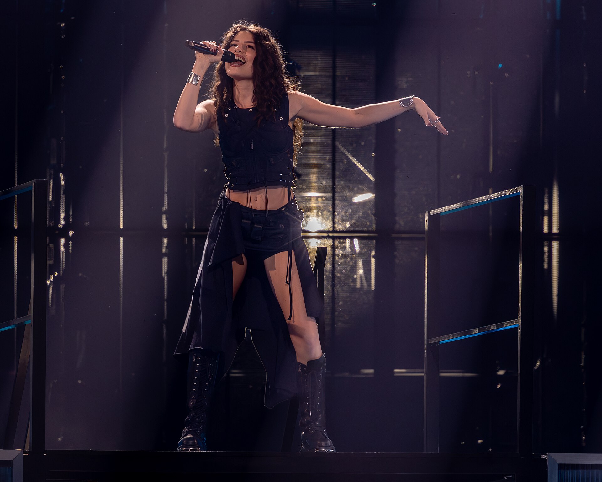 Abor & Tynna, representing Germany, performing at Eurovision 2025 in Basel, Switzerland.