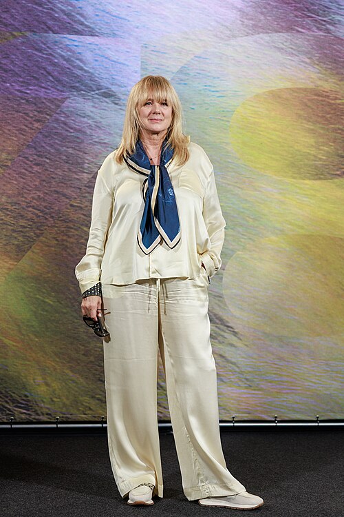 Actress Emma Suarez attends the 'The Birthday Party' photocall during the 78th Locarno Film Festival on August 07, 2025 in Locarno, Switzerland.