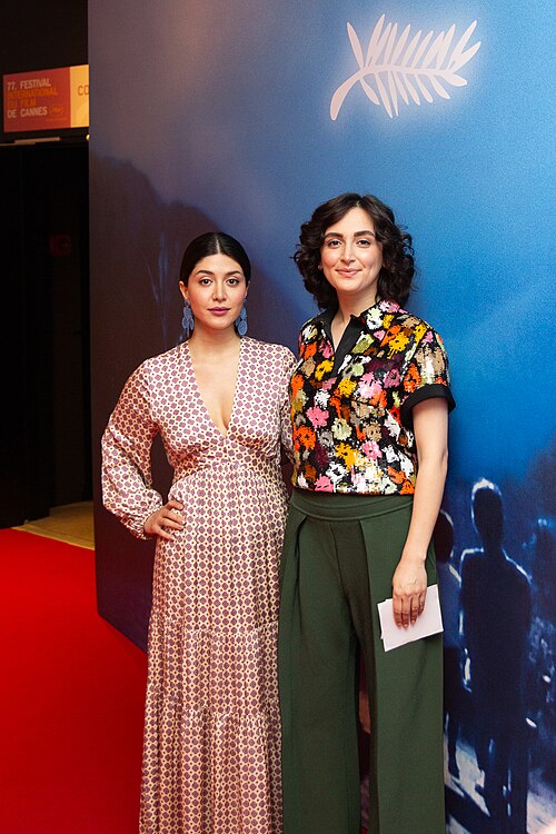 Actresses Niousha Akhshi and Mahsa Rostami at 2024 Cannes Film Festival for the film, The Seed of the Sacred Fig