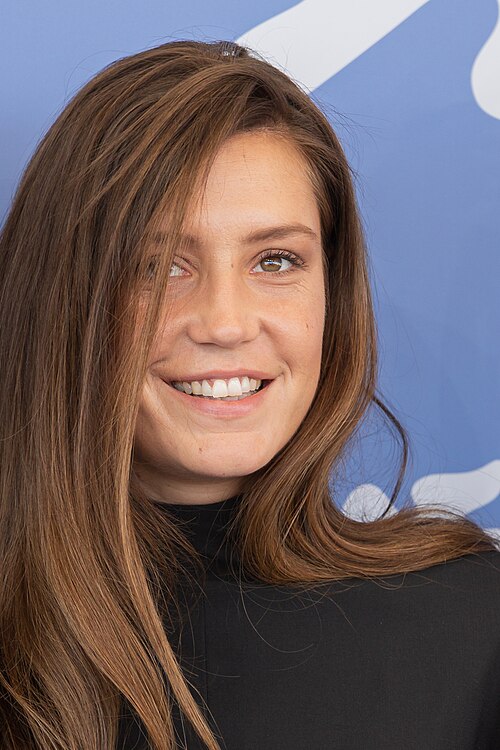 Adèle Exarchopoulos, actress, at 82nd Venice International Film Festival in Venice, Italy for the film Chien 51.