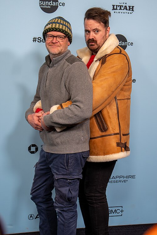 Adam Montgomery and Addison Heimann at the 2025 Sundance Film Festival for the movie Touch Me