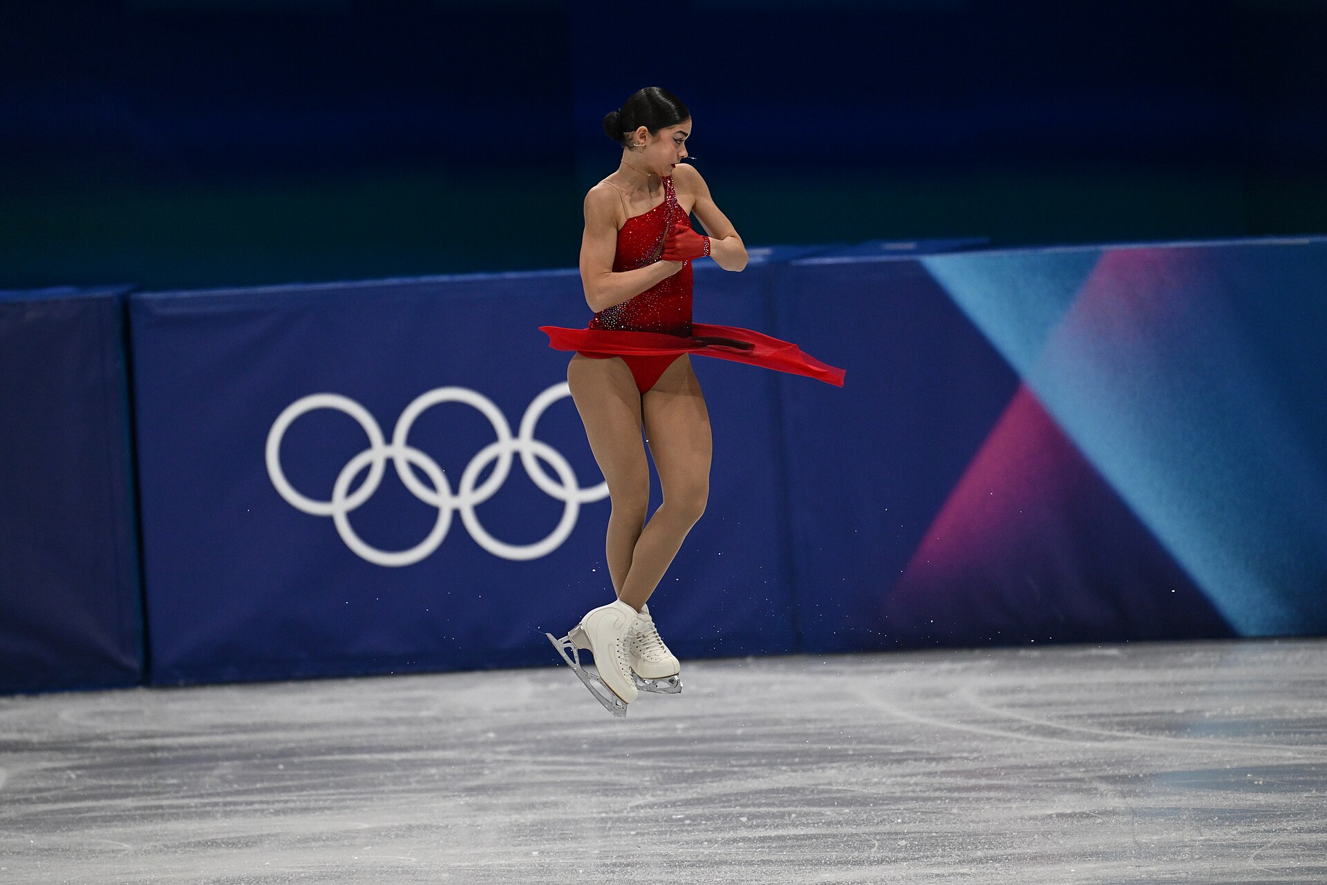 MILAN, ITALY - 19 FEBRUARY 2026: Adeliia PETROSIAN of Armenia compete during the Figure Skating Women Single Skating Free Skating at the Olympic Winter Games Milano Cortina 2026 Milano Ice Skating Arena on February 19, 2026 in Milan, Italy