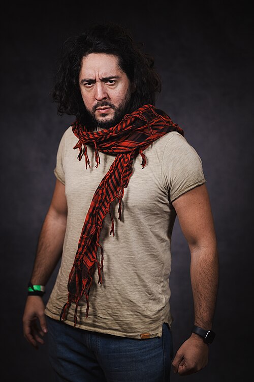 Adrian Mauzauo portrait at WikiPortraits studio at Sundance 2025