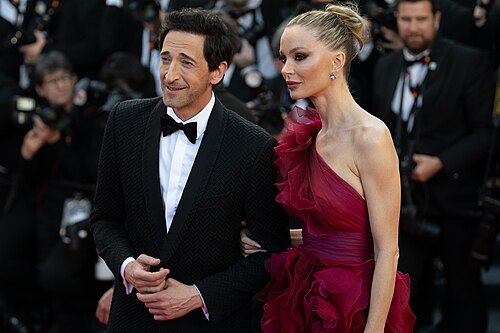 CANNES, FRANCE - 20 MAY 2025: Adrien Brody, Georgina Chapman attends the "Vie Privée" (A Private Life) red carpet at the 78th annual Cannes Film Festival