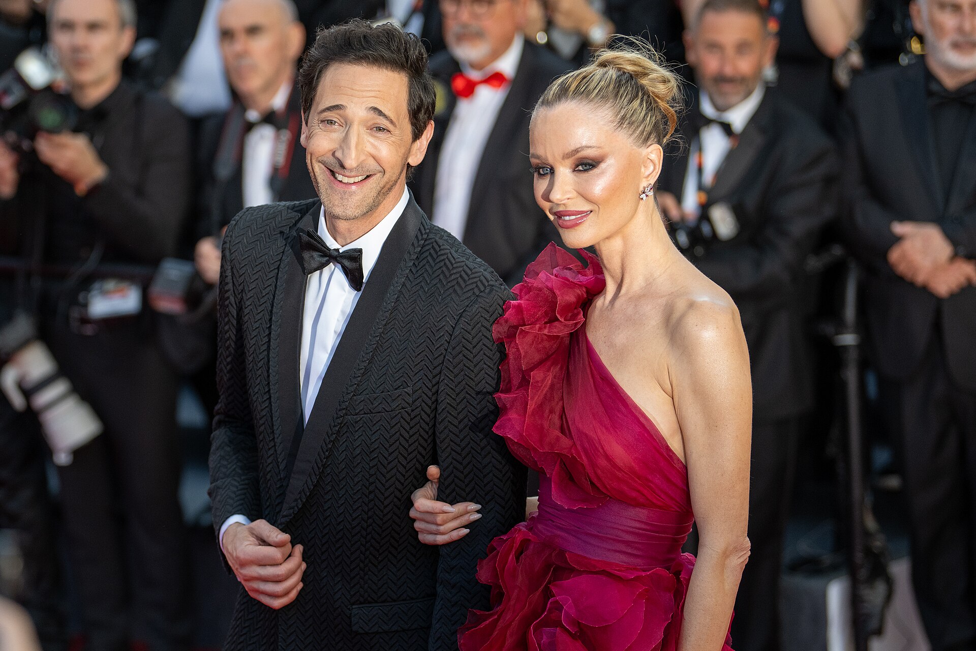 CANNES, FRANCE - 20 MAY 2025: Adrien Brody, Georgina Chapman attends the "Vie Privée" (A Private Life) red carpet at the 78th annual Cannes Film Festival