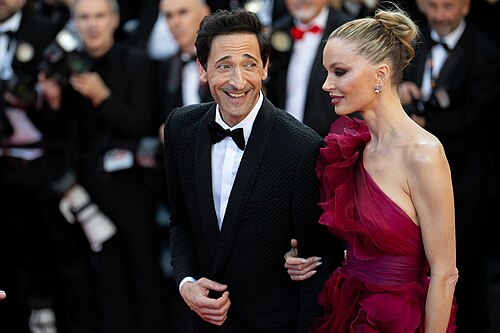 CANNES, FRANCE - 20 MAY 2025: Adrien Brody, Georgina Chapman attends the "Vie Privée" (A Private Life) red carpet at the 78th annual Cannes Film Festival