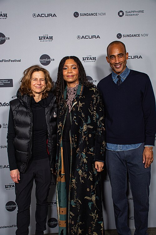 Adrienne Becker, Olive Nwosu, and Brent Zachery at the 2026 Sundance Film Festival for LADY.