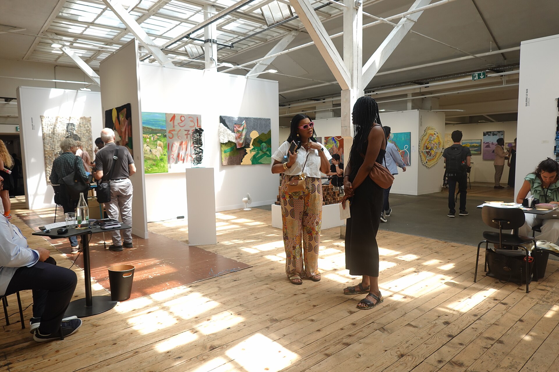 Visitors at Africa Basel at Art Basel 2025