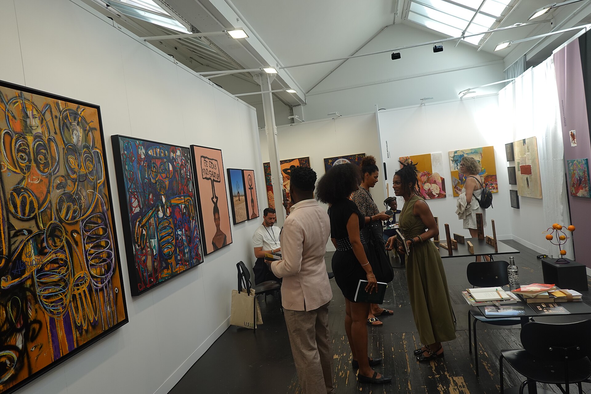 Visitors at Africa Basel house at Art Basel 2025