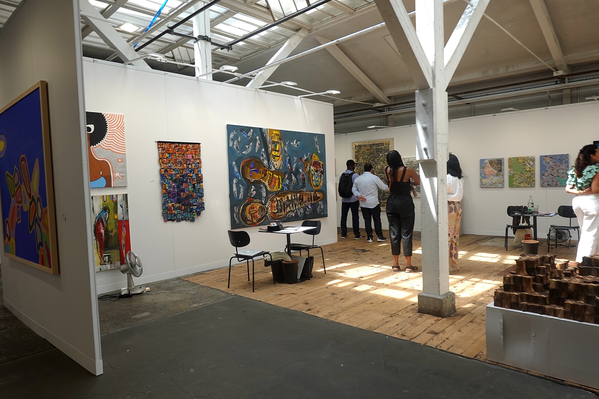 Visitors at the inaugural Africa Basel house at Art Basel 2025